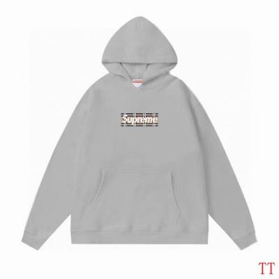 Top Quality Supr Box Logo Hooded Sweatshirt Grey ttl01 01