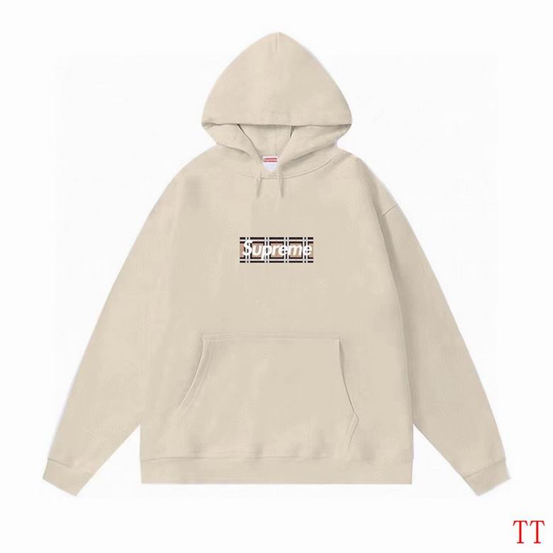 Top Quality Supr Box Logo Hooded Sweatshirt khaki ttl01