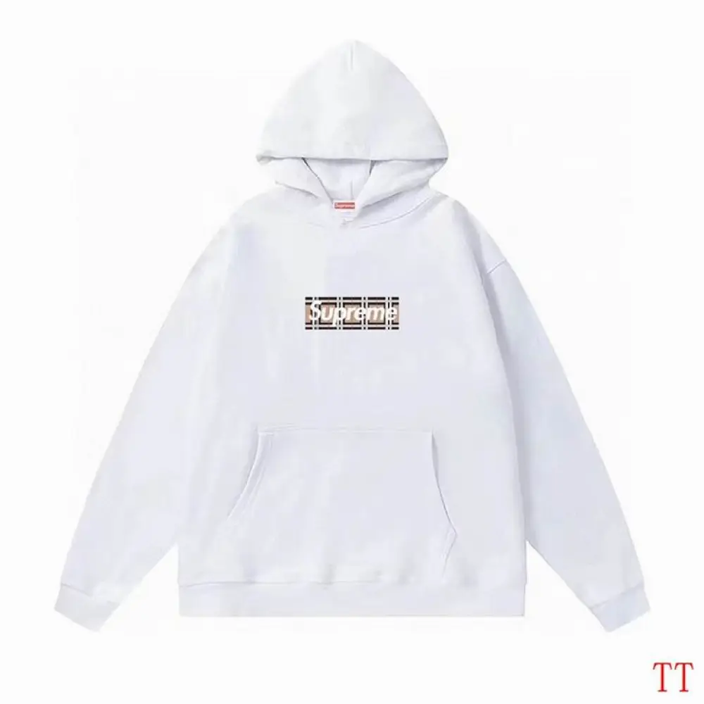 Zafa Wear Supreme Box Logo Hooded Sweatshirt White ttl01