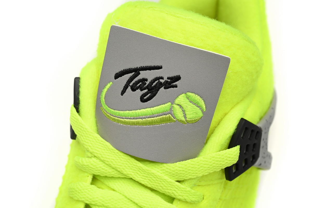     Tagz x Air jordan 4 Plush Fluorescent Yellow