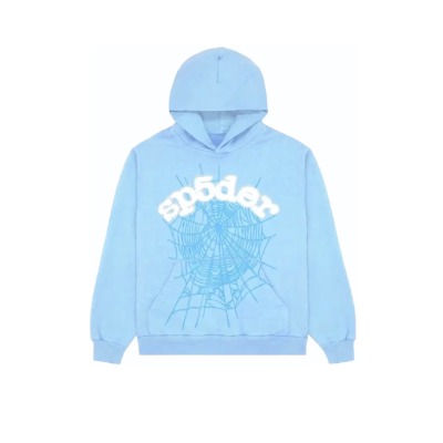 Top Quality Sp5der PNK Hoodie Sky Blue  01