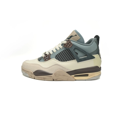 Pkgod KNCW KNCW x Air Jordan 4 Retro Blue Grey Brown 01