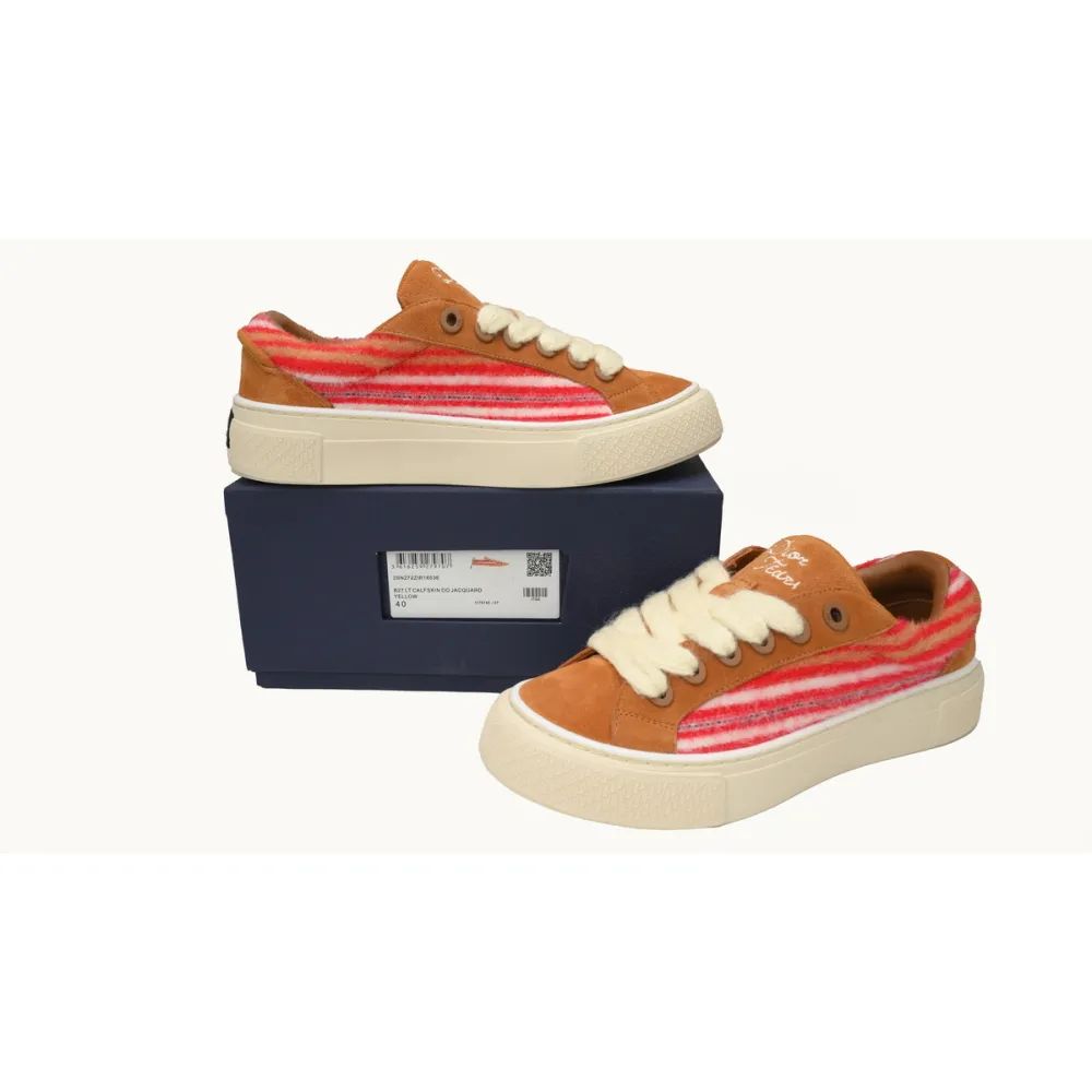 Dior X Denim Tears B33 Sneakers Release Brown Red Stripes