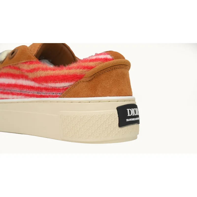 Dior X Denim Tears B33 Sneakers Release Brown Red Stripes