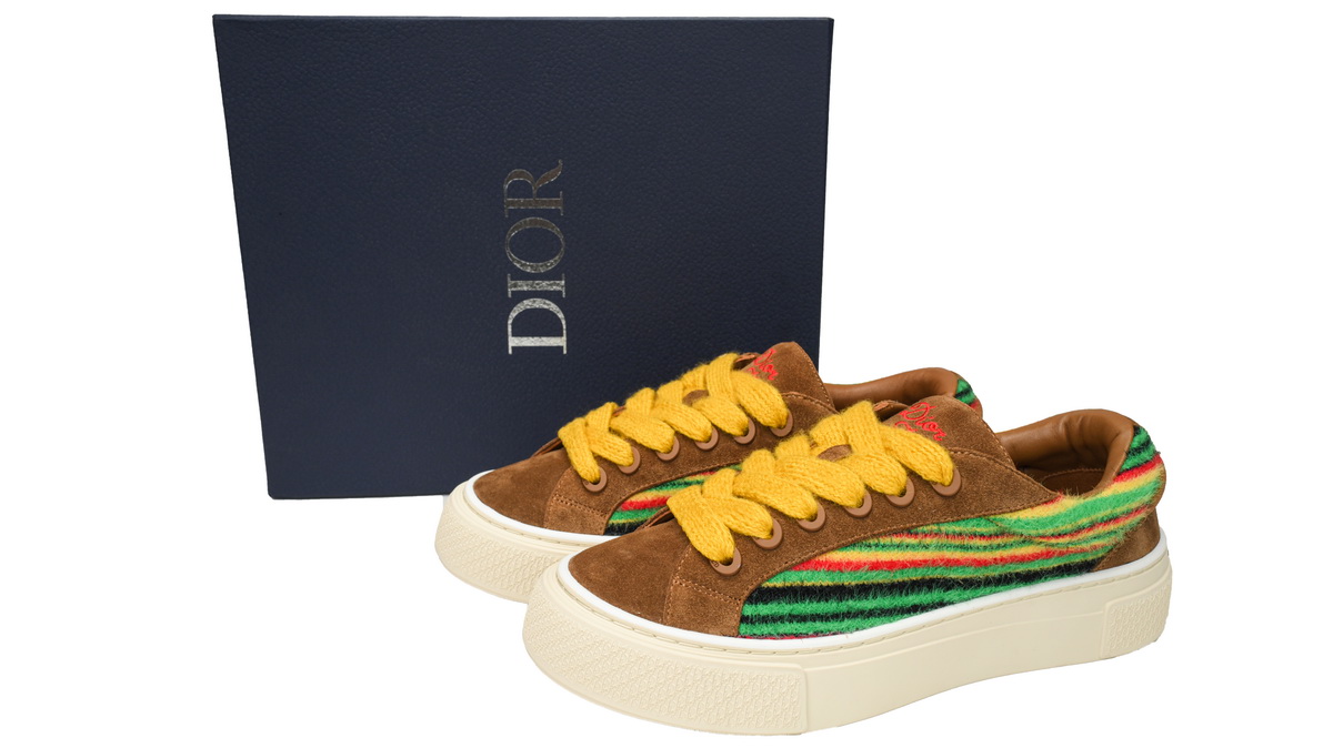 Dior X Denim Tears B33 Sneakers Release Brown Stripe