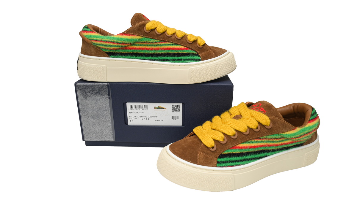 Dior X Denim Tears B33 Sneakers Release Brown Stripe