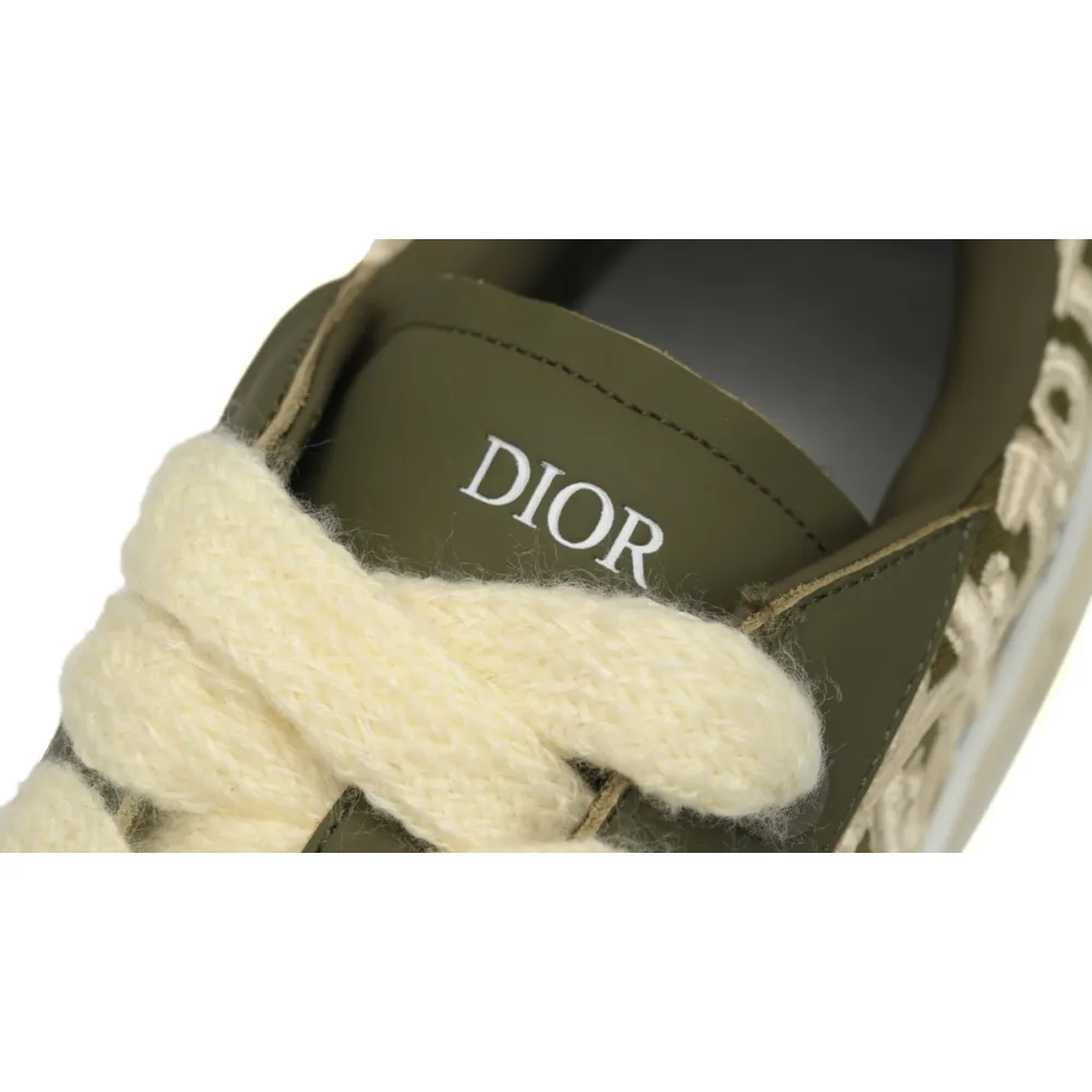 Dior X Denim Tears B33 Sneakers Release Khaki Embroidery