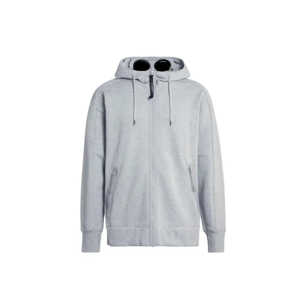 Top Quality C.P.Company Diagonal Raised Fleece Goggle Hoodie 