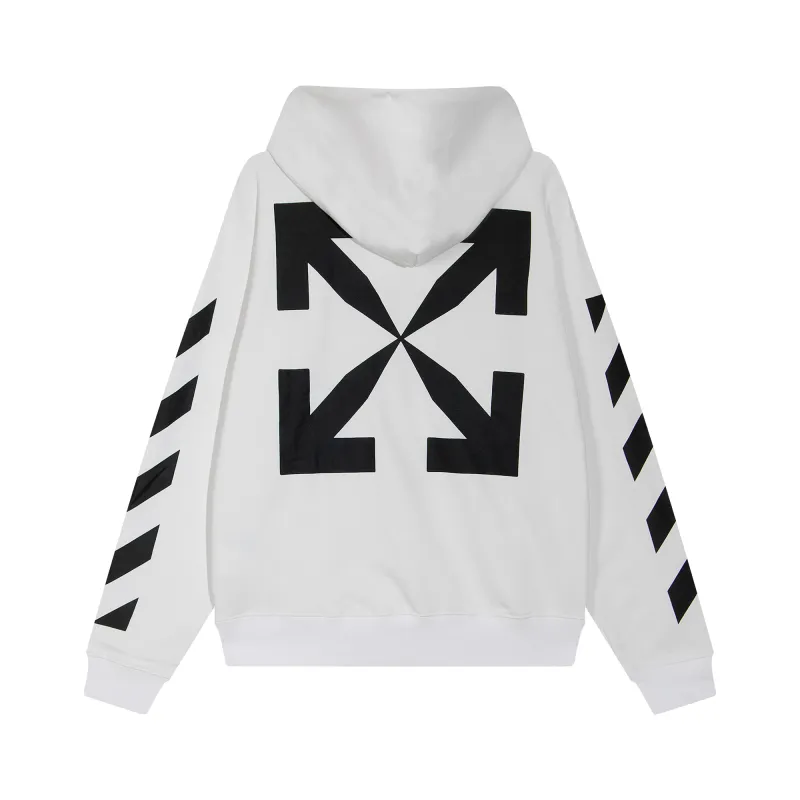 Top Quality OFF WHITE Hoodie Classic Arrow 2022 Arrow Zebra Bar