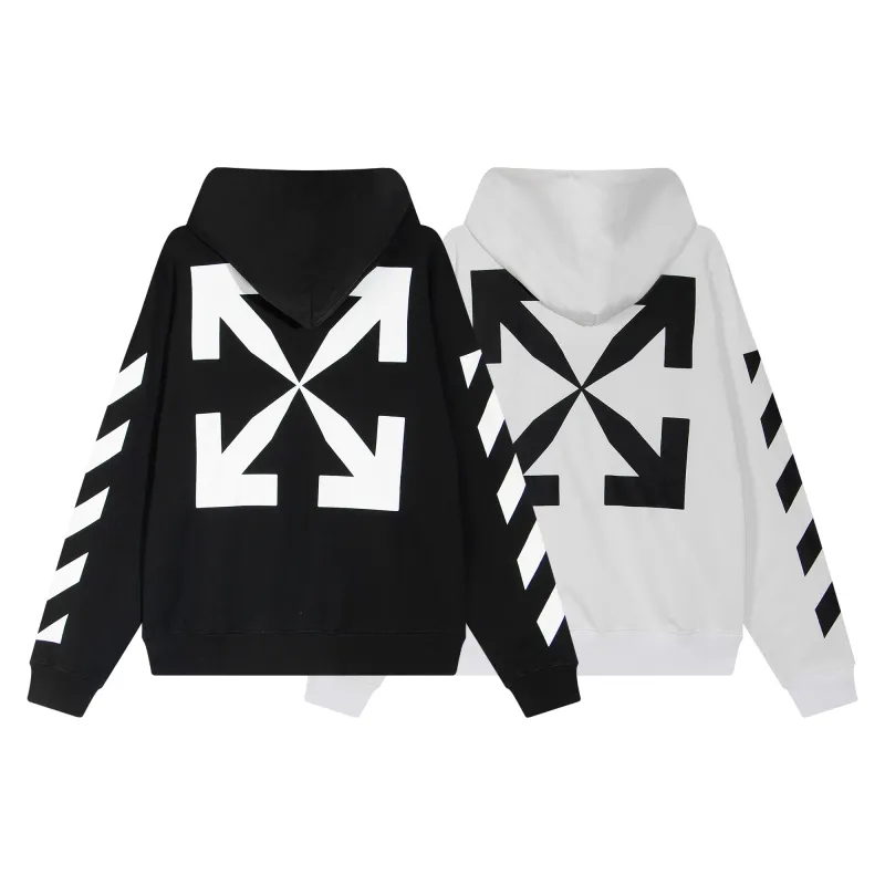 Top Quality OFF WHITE Hoodie Classic Arrow 2022 Arrow Zebra Bar