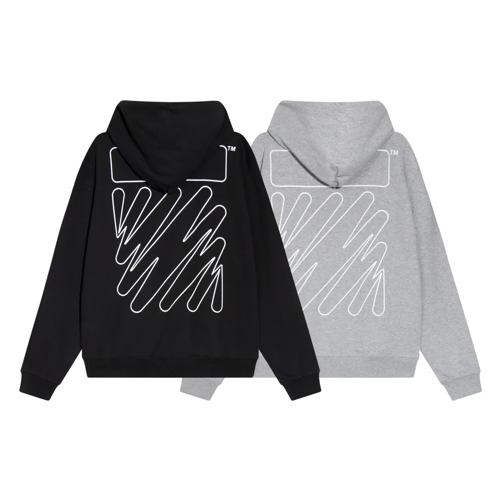 Top Quality OFF WHITE Hoodie Electric zebra stripes