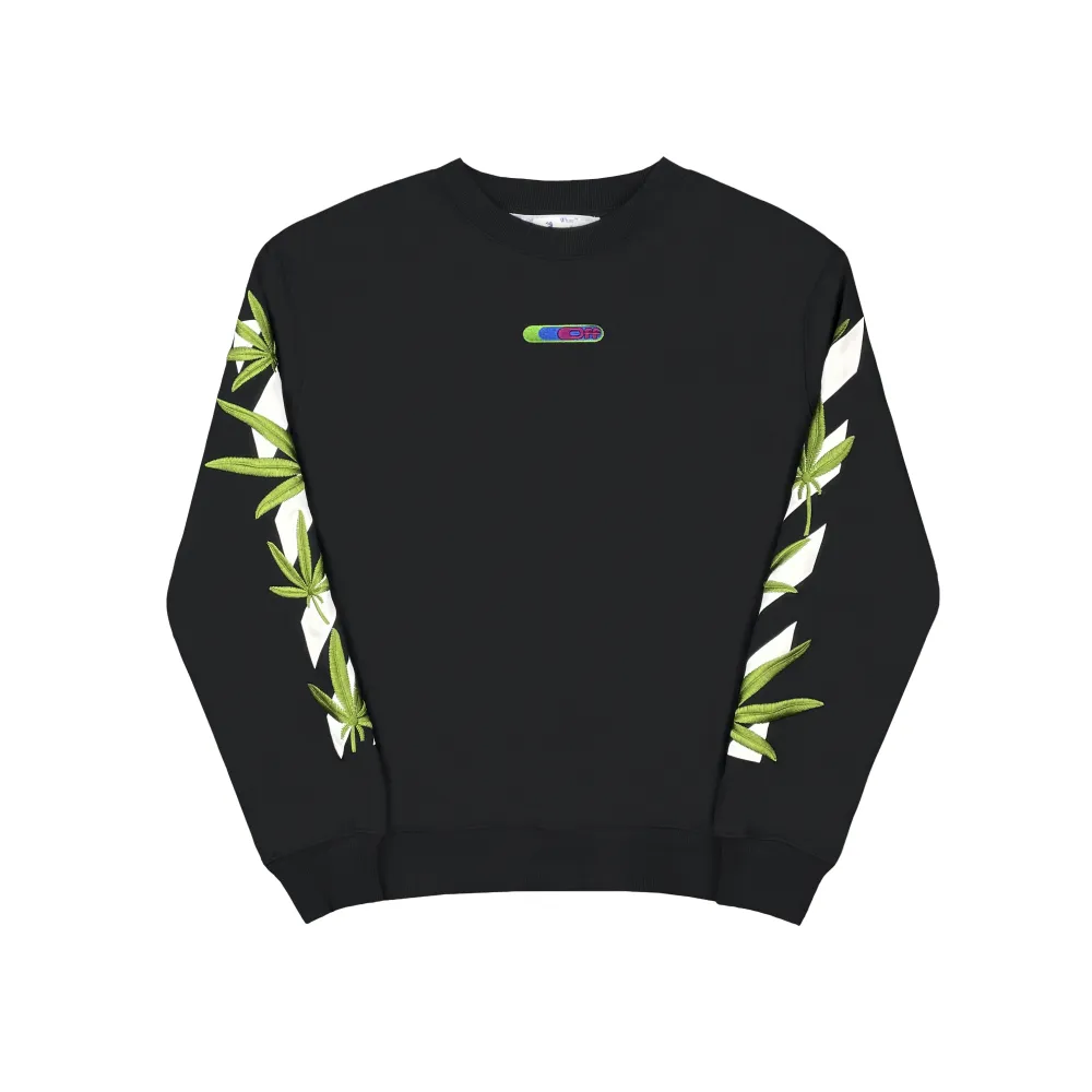 Top Quality OFF WHITE Hoodie Green Leaf