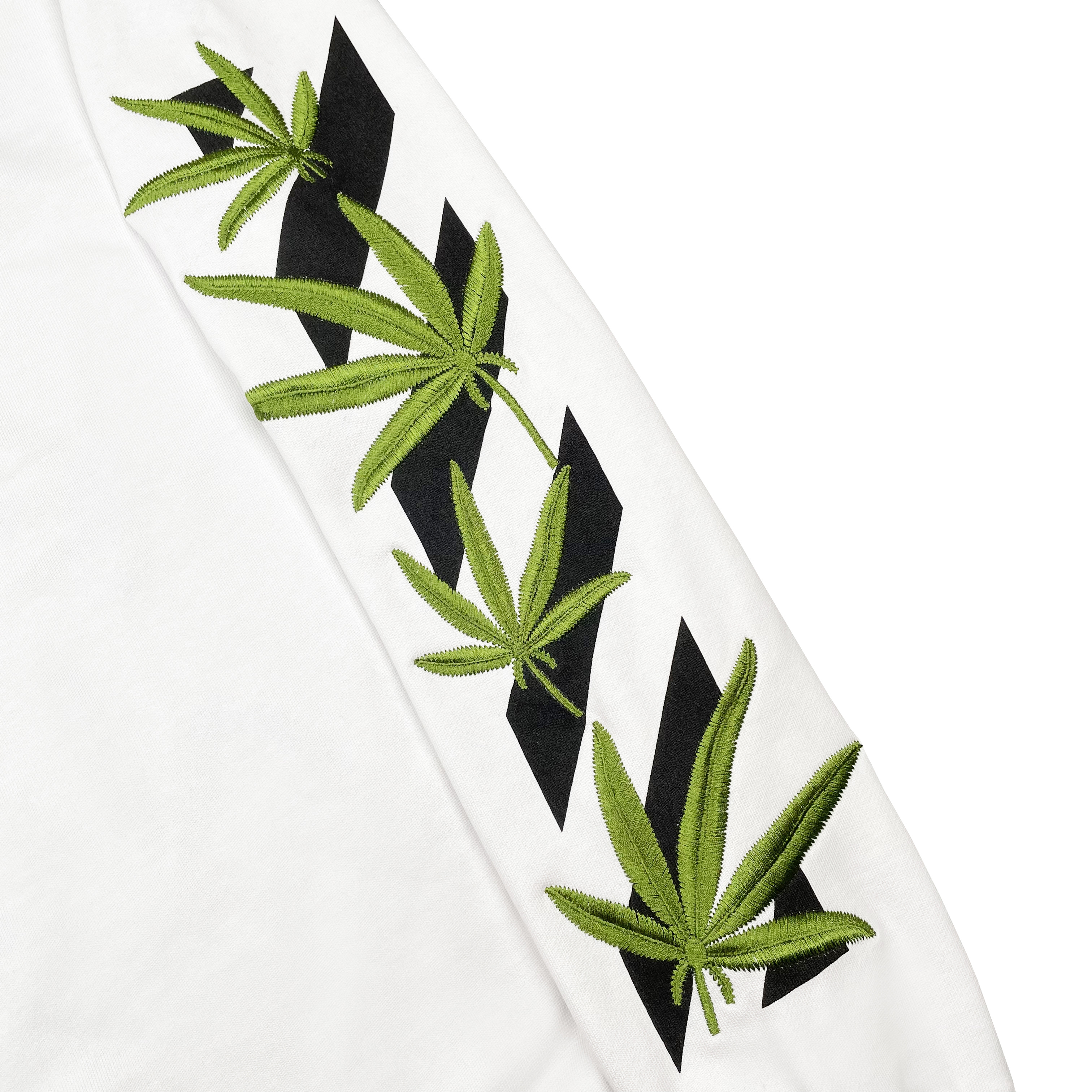 Top Quality OFF WHITE Hoodie Green Leaf 
