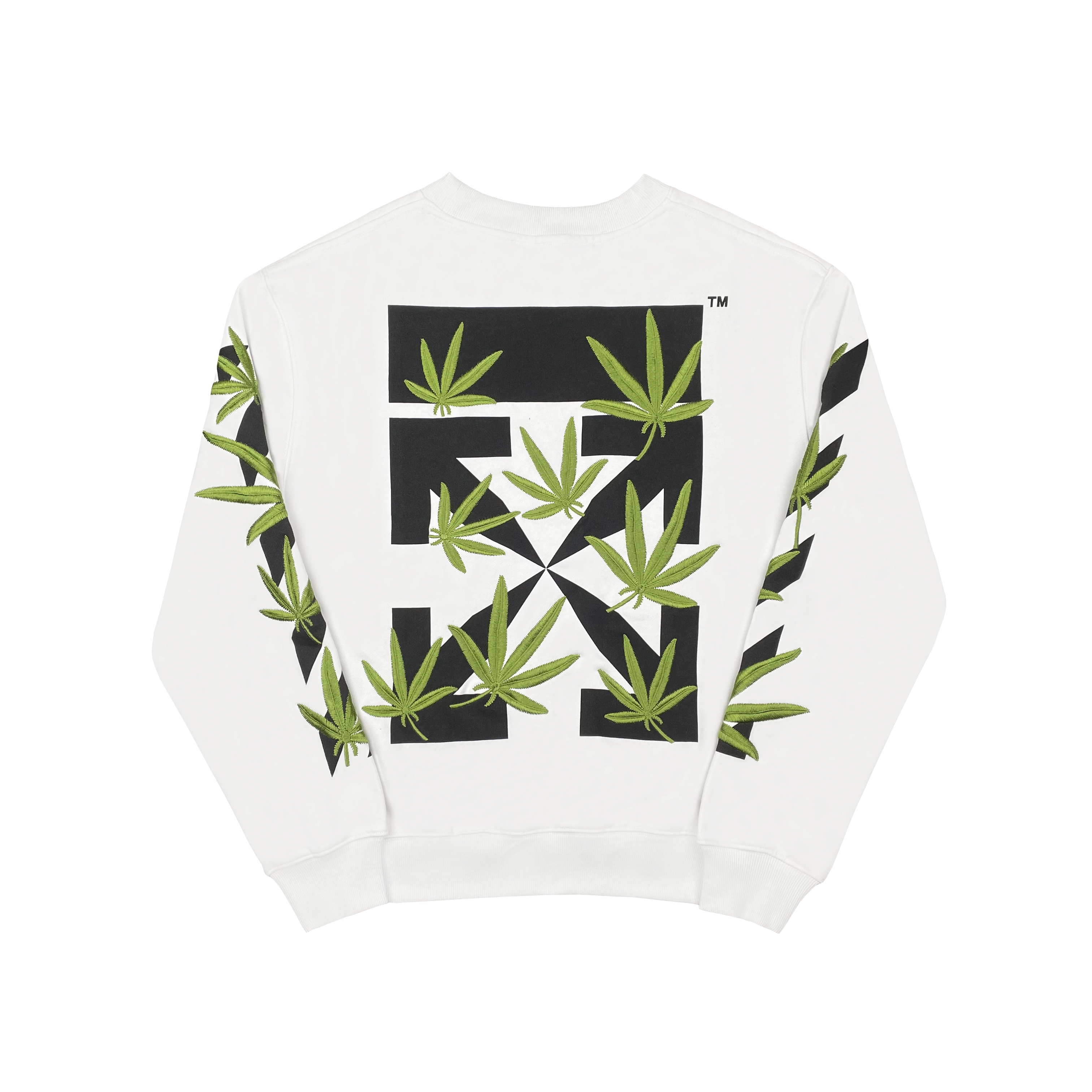 Top Quality OFF WHITE Hoodie Green Leaf 