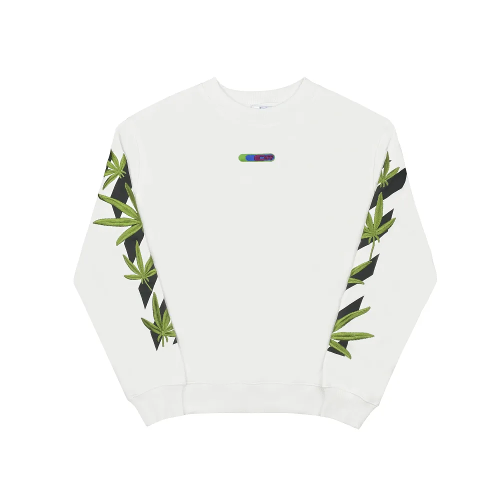 Top Quality OFF WHITE Hoodie Green Leaf