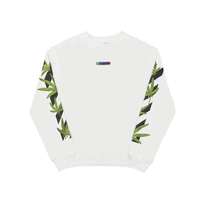 Zafa Wear OFF WHITE Hoodie Green Leaf