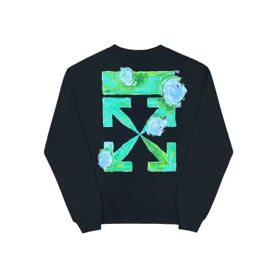 Top Quality OFF WHITE Hoodie Green Tree 01