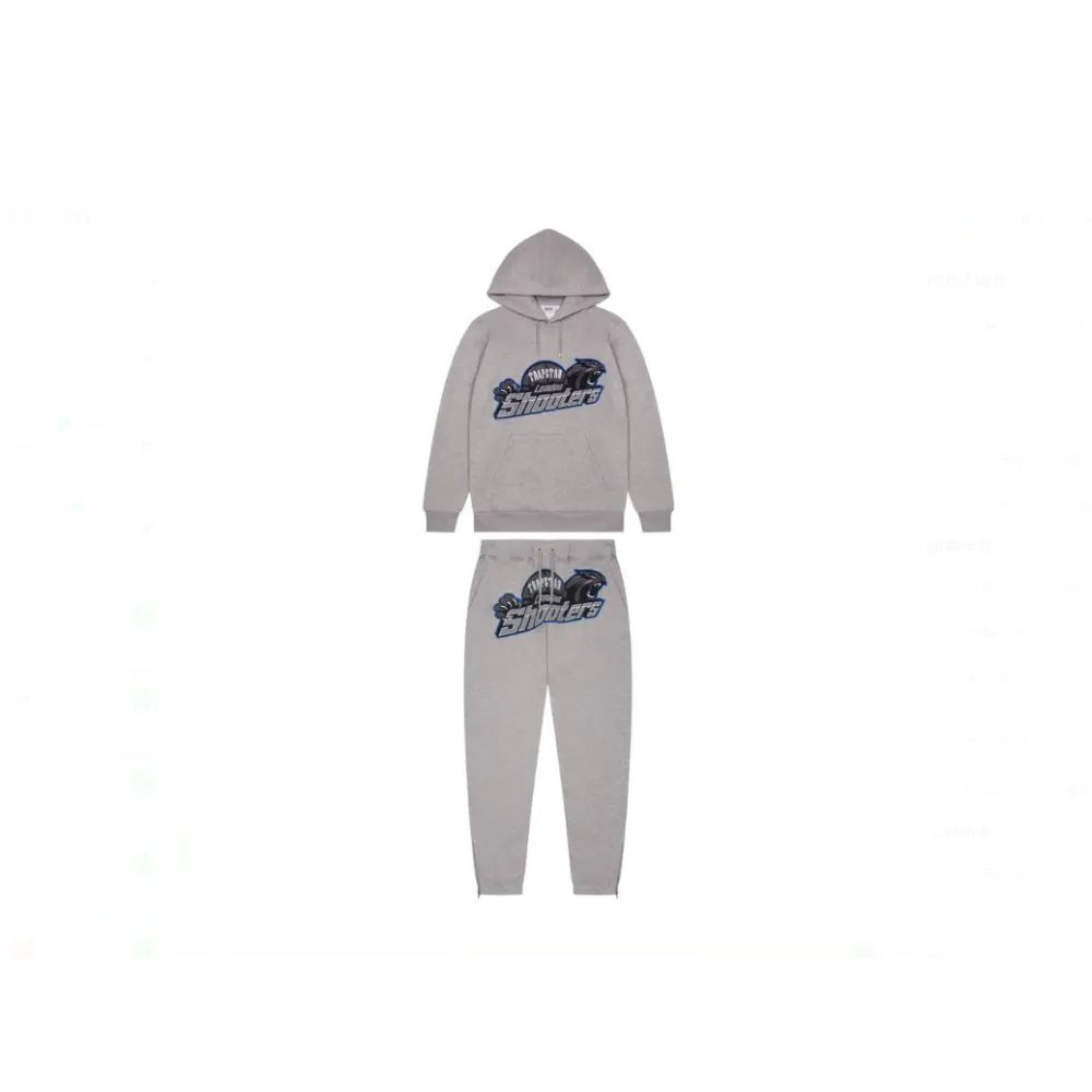 Top Quality Trapstar Shooters Hoodie Tracksuit Grey Ice Flavours