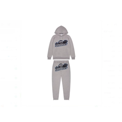 Top Quality Trapstar Shooters Hoodie Tracksuit Grey Ice Flavours  01