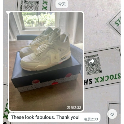  Pkgod  Air Jordan 4 Retro Off-White Sail   02