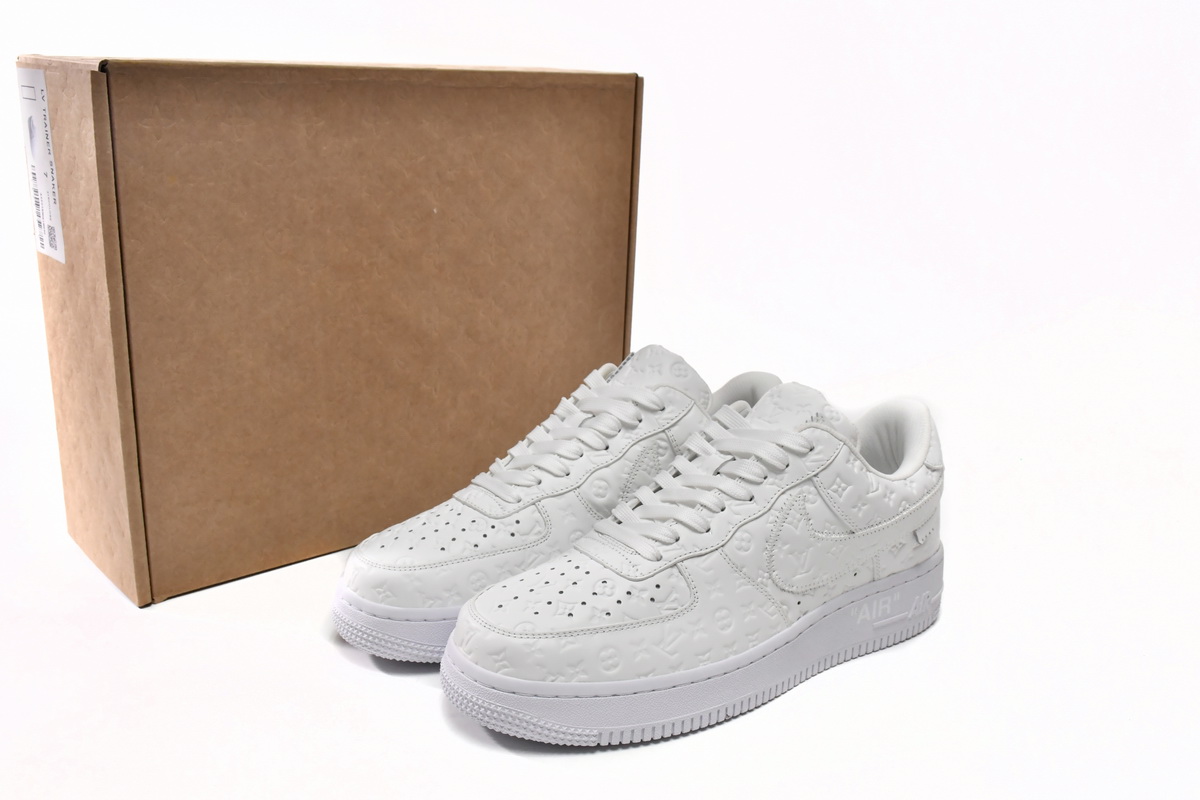 Zafa Wear Louis Vuitton x Air Force 1 Trainer Sneaker White LK0221