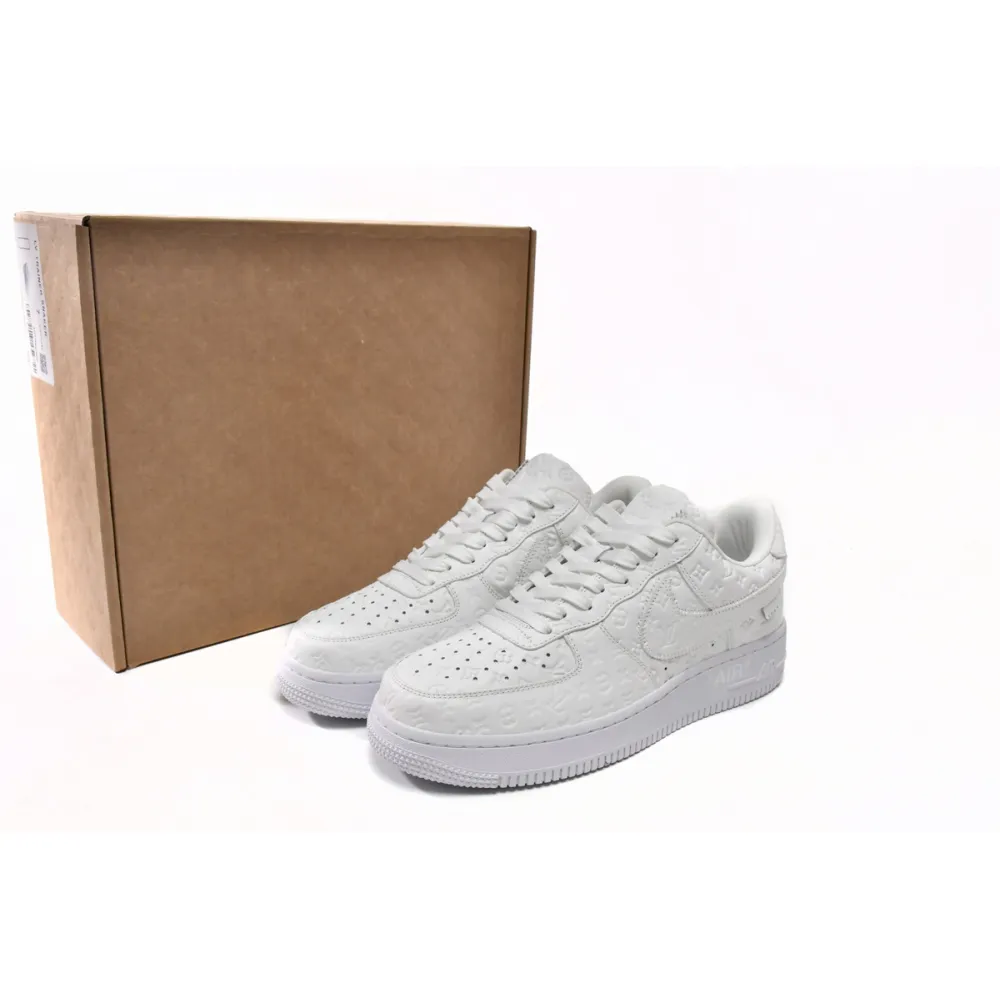 Zafa Wear Louis Vuitton x Air Force 1 Trainer Sneaker White LK0221