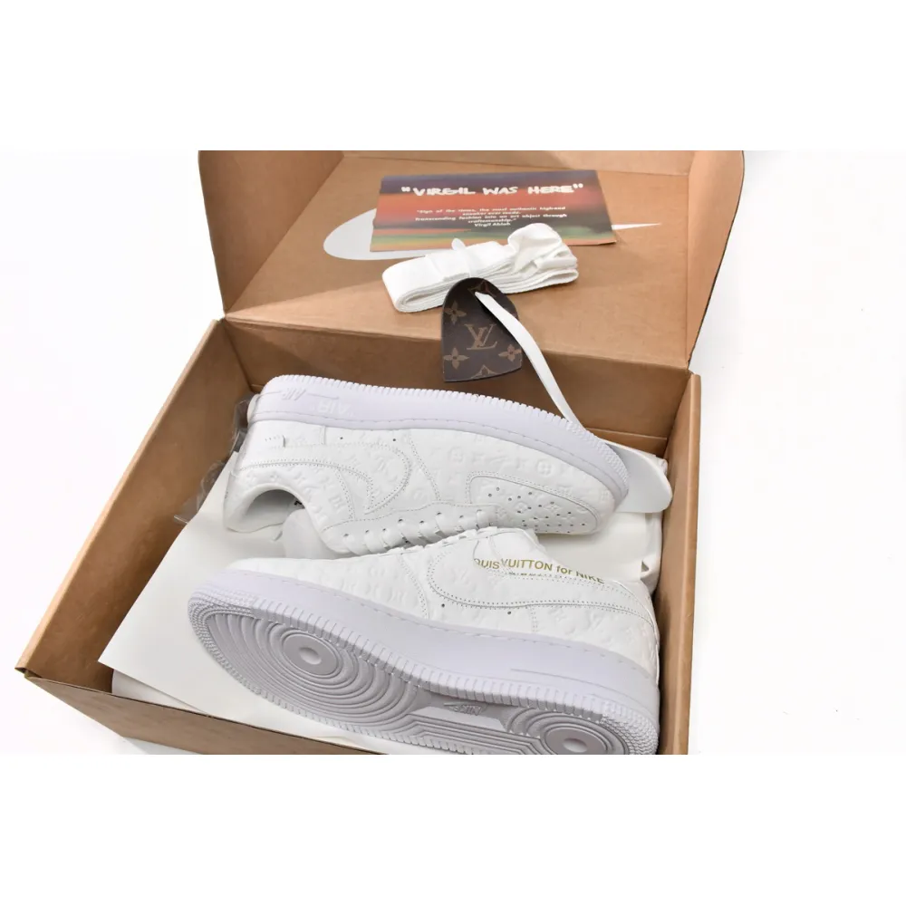 Zafa Wear Louis Vuitton x Air Force 1 Trainer Sneaker White LK0221