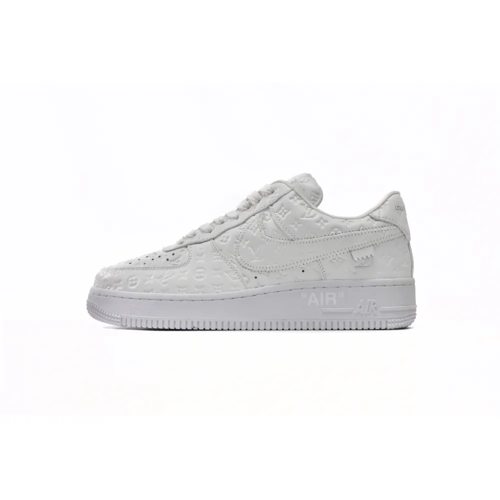 Zafa Wear Louis Vuitton x Air Force 1 Trainer Sneaker White LK0221