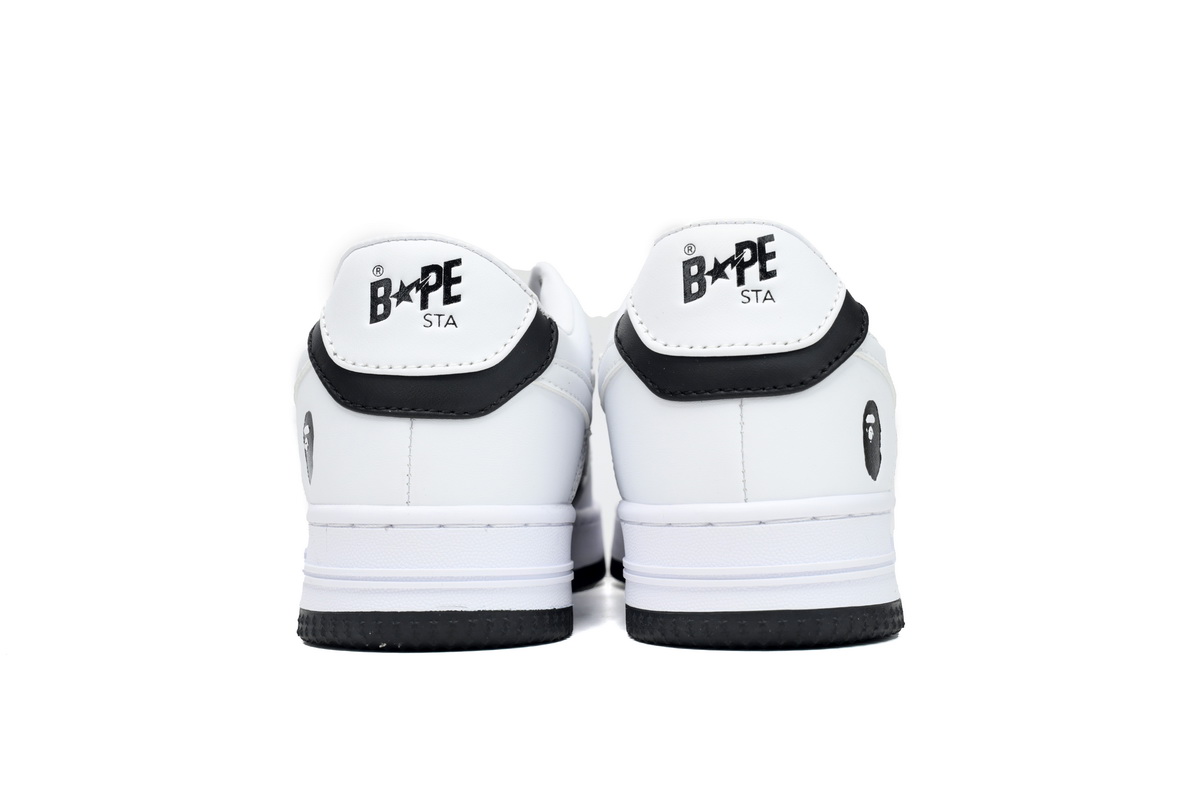 A Bathing Ape Bape Sta Low Black And White OZXSH W291 328