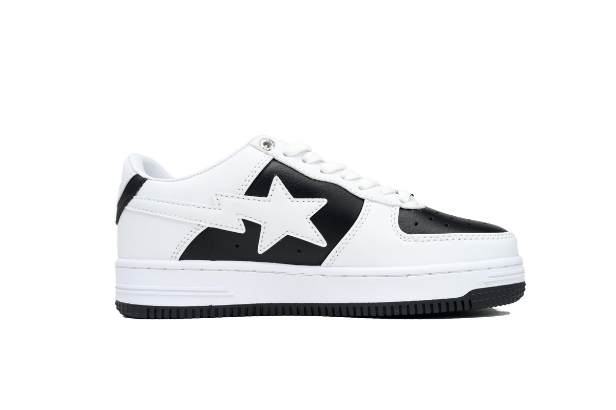 A Bathing Ape Bape Sta Low Black And White OZXSH W291 328