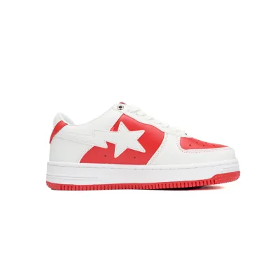 A Bathing Ape Bape Sta Low Red And White OZXSH W291 328 02