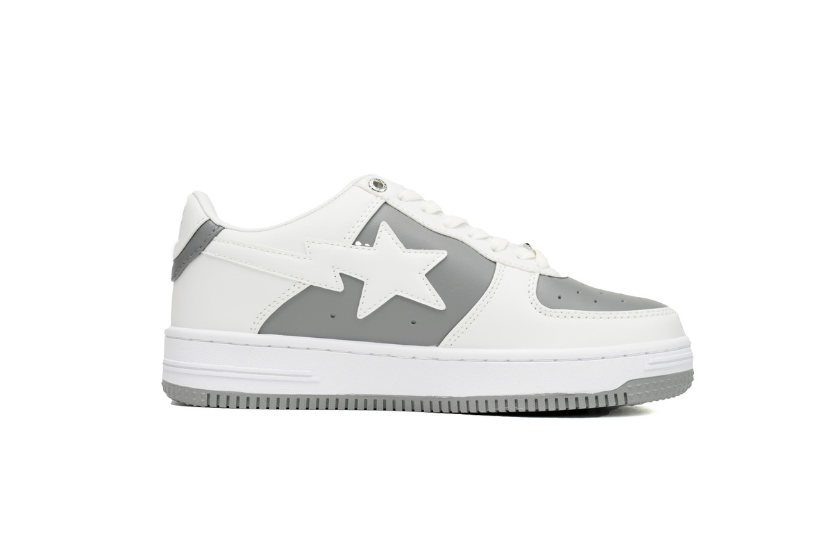    A Bathing Ape Bape Sta Low Grey White OZXSH W291 328