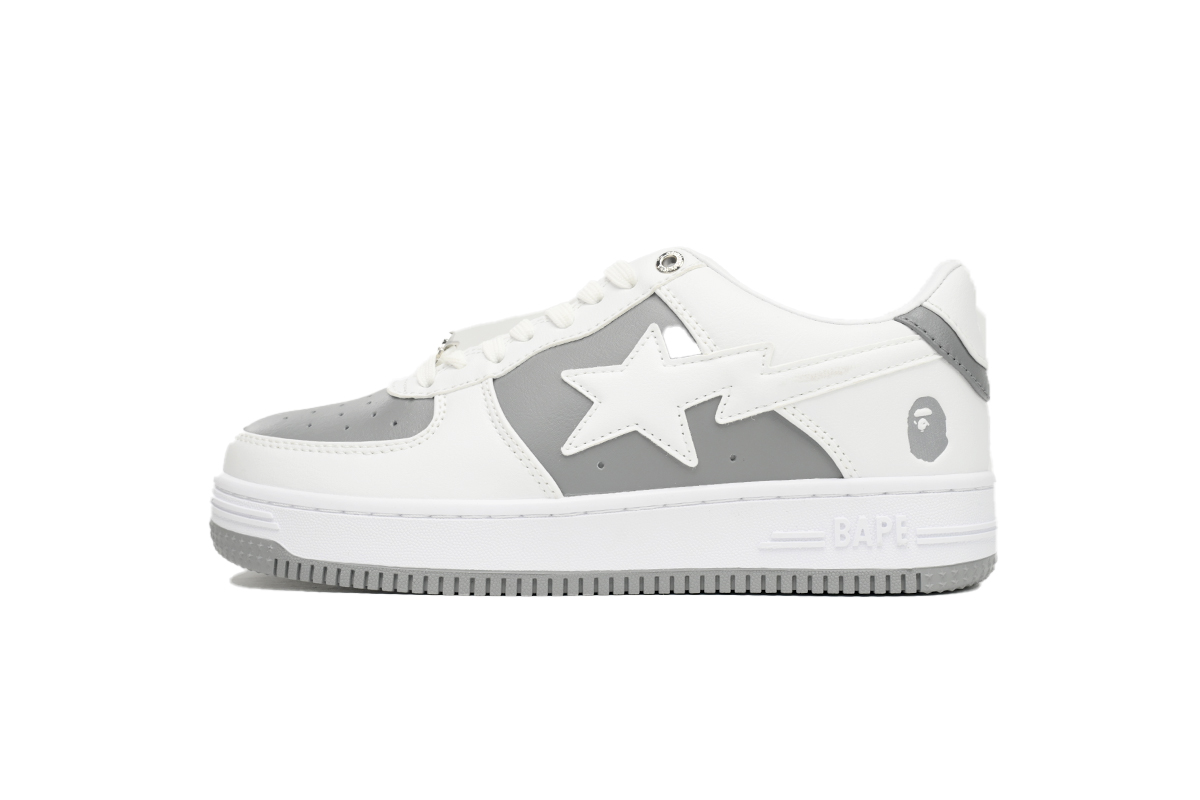    A Bathing Ape Bape Sta Low Grey White OZXSH W291 328