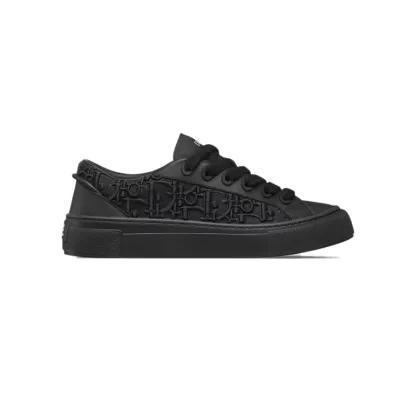  Dior X Denim Tears B33 Sneakers Black Smooth Embroidery 01