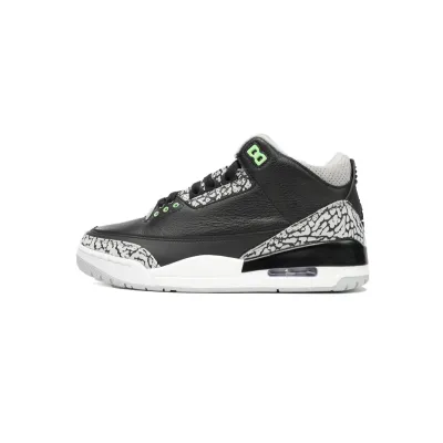 Pkgod Air Jordan 3  Black/Green Glow 01