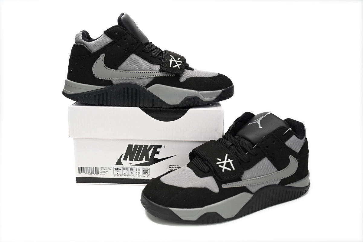    Air Travis Scott x Jordan Cut The Check Nice Kicks Black Gray Brown FZ8117-492