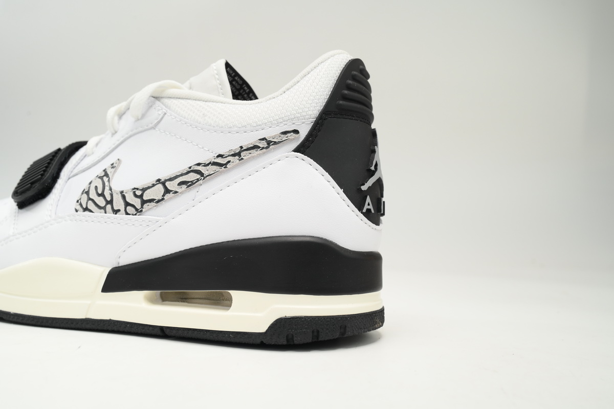 Pkgod Jordan Legacy 312 Low White Black Elephant Swoosh CD7069-110