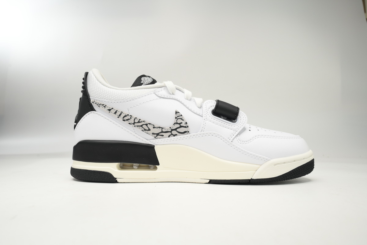 Pkgod Jordan Legacy 312 Low White Black Elephant Swoosh CD7069-110