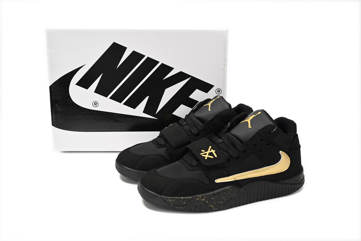   Travis Scott x Jordan Cut The Check Nice Kicks Black Gold FZ8117-911
