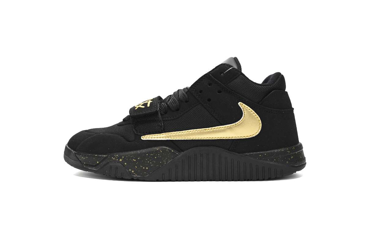    Travis Scott x Jordan Cut The Check Nice Kicks Black Gold FZ8117-911