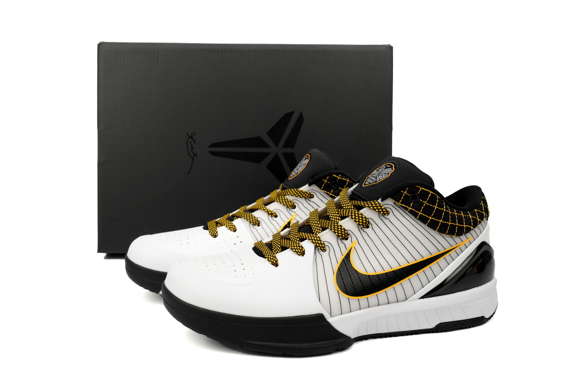    Nike Kobe 4 Protro White Black Del Sol AV6339-101