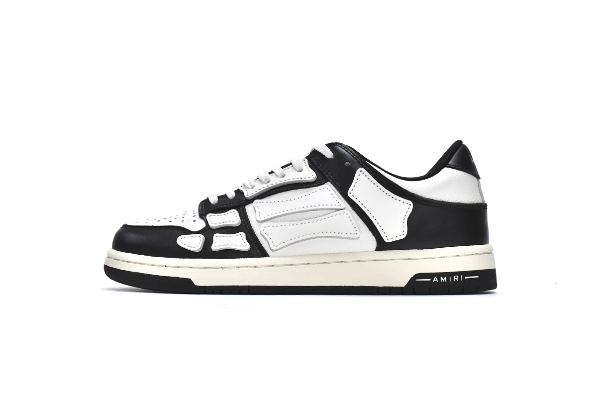     AMIRI Skel Top Low White Black