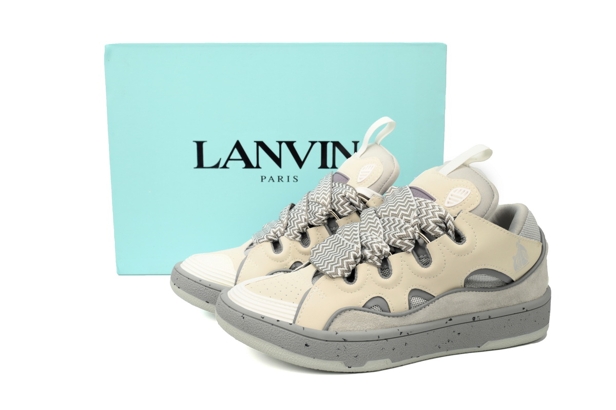 Pkgod | Perfect Kicks LANVIN White Maiden Rice White Grey - stockxshoesvip