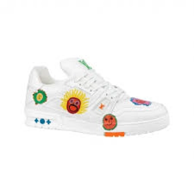    Louis Vuitton X Yayoi Kusama Trainer White Print  1ABD3G 01
