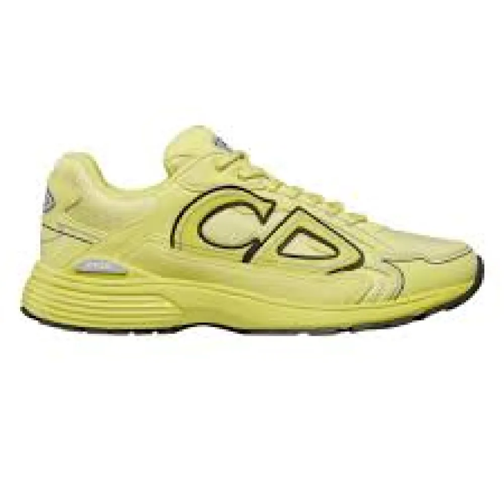 Dior Light Grey 'B30' Sneakers Yellow 3SN27ZIR-16536