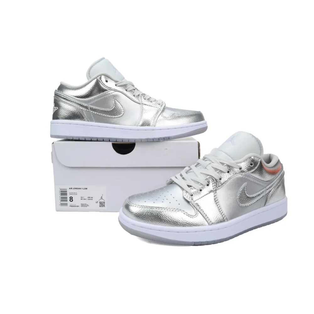 Pkgod  Air Jordan 1 Low WMNS Metallic Silver