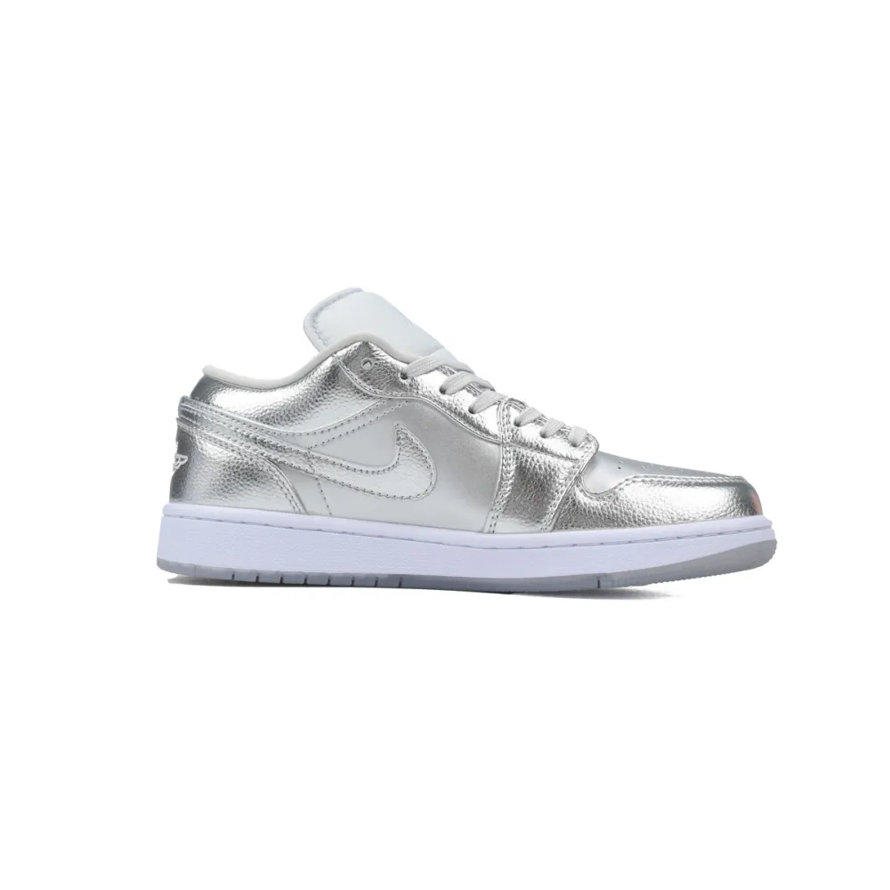 Pkgod  Air Jordan 1 Low WMNS Metallic Silver