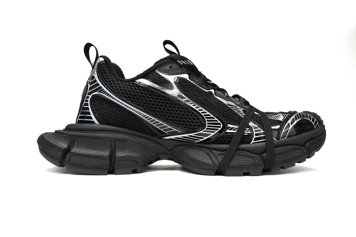    Balenciaga 3XL Lace-Up Sneakers Black And White 542228 W2RB8 1090 