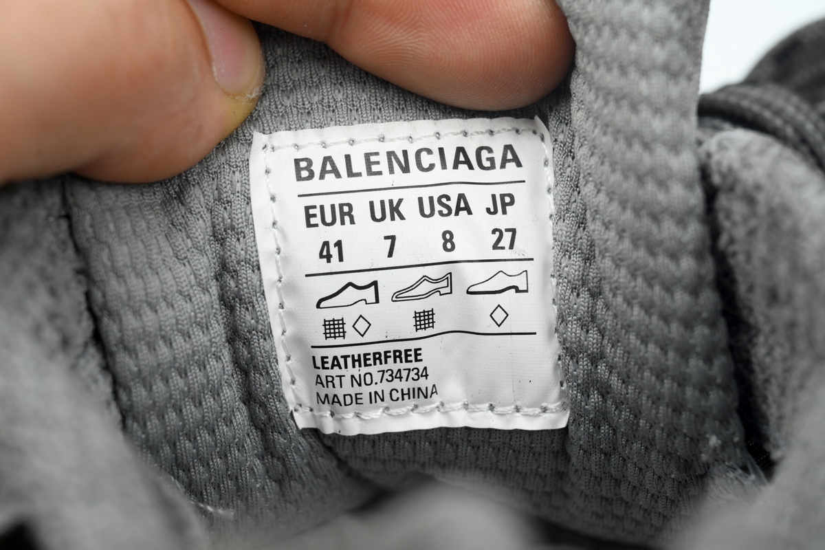    Balenciaga 3XL Lace-Up Sneakers Grey Silver 542228 W2RB8 1210