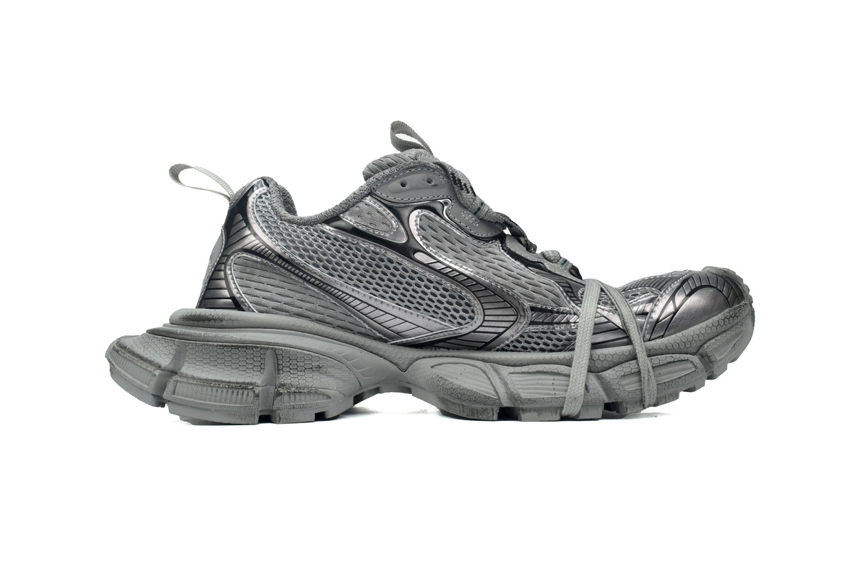    Balenciaga 3XL Lace-Up Sneakers Grey Silver 542228 W2RB8 1210
